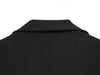 Women's Black Single-Breasted Blazer with a Lace-Trim Hem