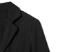 Women's Black Single-Breasted Blazer with a Lace-Trim Hem