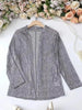 Women's Sequin Blazer with a Shimmering Finish and Long Sleeves