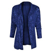 Women's Sequin Blazer with a Shimmering Finish and Long Sleeves