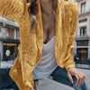 Women's Sequin Blazer with a Shimmering Finish and Long Sleeves