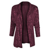 Women's Sequin Blazer with a Shimmering Finish and Long Sleeves