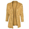 Women's Sequin Blazer with a Shimmering Finish and Long Sleeves