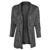 Women's Sequin Blazer with a Shimmering Finish and Long Sleeves