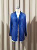 Women's Sequin Blazer with a Shimmering Finish and Long Sleeves