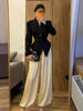 Women's Single-Breasted Blazer with a Cinched Waist and Asymmetric Hem
