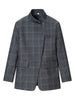 Women's Asymmetrical Blazer with a Single-Button Front in Plaid or Solid Colors