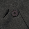 Women's Gray Plaid Blazer with a Stand Collar and Single-Button Front