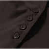 Women's Asymmetrical V-Neck Blazer with Lace-Up Detail and Long Sleeves