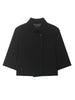 Women's Cropped Asymmetrical Blazer with a Stand Collar and Short Sleeves