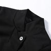 Women's Cropped Asymmetrical Blazer with a Stand Collar and Short Sleeves