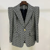 Women's Blazer with Single-Button Closure