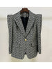 Women's Blazer with Single-Button Closure