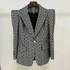 Women's Blazer with Single-Button Closure