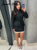 Women's Elegant Waist Cinching Blazer White V-neck Single Bresated Buttons Slim Suit Street Outwear