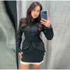 Women's Elegant Waist Cinching Blazer White V-neck Single Bresated Buttons Slim Suit Street Outwear