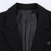 Women's Vintage Asymmetrical Blazer with a Houndstooth Pattern and Notched Lapels