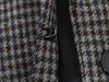 Women's Vintage Asymmetrical Blazer with a Houndstooth Pattern and Notched Lapels