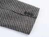 Women's Vintage Asymmetrical Blazer with a Houndstooth Pattern and Notched Lapels