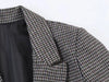 Women's Vintage Asymmetrical Blazer with a Houndstooth Pattern and Notched Lapels