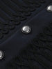 Women's Cropped Military-Style Blazer with Cord Braid Trim and Gold Buttons