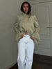 Women's Asymmetrical Blazer with Side Buttons and Ruffle Detail