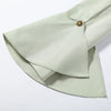 Women's Asymmetrical Blazer with Side Buttons and Ruffle Detail