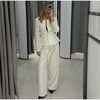 Women's Stand-Collar Blazer with Lace Patchwork and Long Sleeves in Green Brown or White