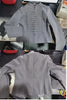 Women's Cropped Napoleon Blazer with a Stand Collar and Pleated Panels