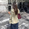 Women's Spring Blazer Jacket with a Relaxed Fit in Light Green or Black