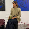 Women's Spring Blazer Jacket with a Relaxed Fit in Light Green or Black