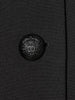 Women's Black Stand-Collar Blazer with a Button Front and Long Sleeves