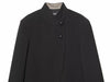 Women's Black Stand-Collar Blazer with a Button Front and Long Sleeves