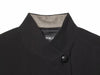 Women's Black Stand-Collar Blazer with a Button Front and Long Sleeves