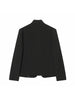 Women's Black Stand-Collar Blazer with a Button Front and Long Sleeves