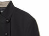 Women's Black Stand-Collar Blazer with a Button Front and Long Sleeves