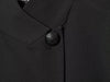 Women's Black Stand-Collar Blazer with a Button Front and Long Sleeves