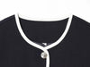 Women's Cropped Short-Sleeve Blazer with a Button Front