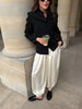 Women's Black Blazer with Chinese-Style Button Details