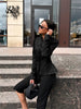 Women's SINGREINY Jacquard Senior Blazer Autumn Stand Neck Full Sleeve Single Breast French Retro Office Slim Outerwear
