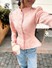 Women's SINGREINY Jacquard Senior Blazer Autumn Stand Neck Full Sleeve Single Breast French Retro Office Slim Outerwear