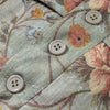 Women's Floral-Jacquard Cropped Blazer with a Mandarin Collar and Patch Pockets
