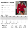 Women's Cropped Red Blazer with Shoulder Pads and a Double-Breasted Front
