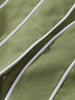 Women's Olive Green Striped Blazer with a Sculpted Waist and Asymmetric Hem