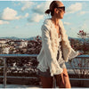 Women's Open-Front Blazer Jacket with Fringe Trim