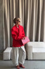 Women's Oversized Single-Button Blazer with Notched Lapels in Six Color Styles