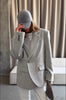 Women's Oversized Single-Button Blazer with Notched Lapels in Six Color Styles