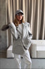 Women's Oversized Single-Button Blazer with Notched Lapels in Six Color Styles