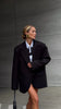 Women's Oversized Single-Button Blazer with Notched Lapels in Six Color Styles