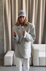 Women's Oversized Single-Button Blazer with Notched Lapels in Six Color Styles